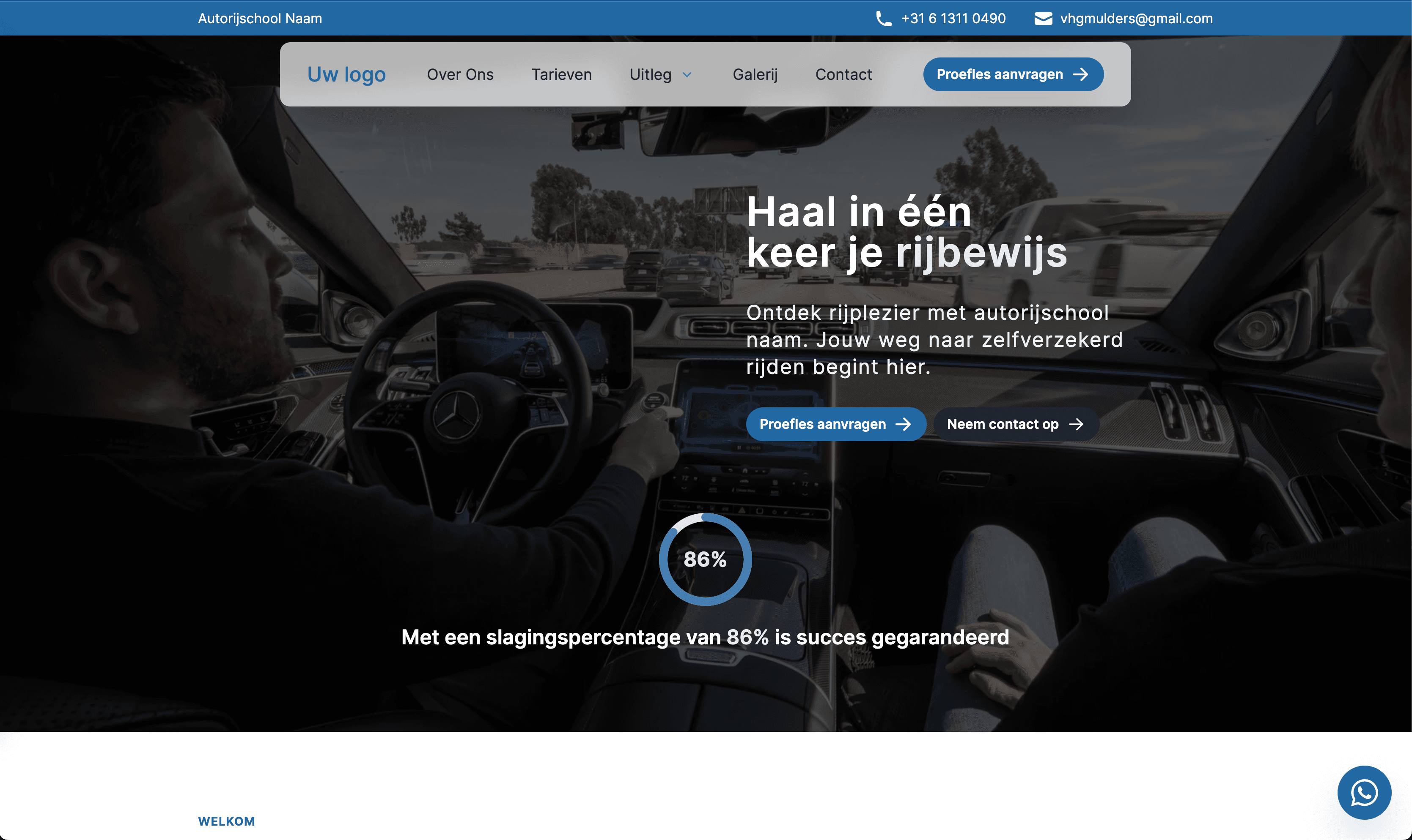 Screenshot of my demo project for a take away platform
